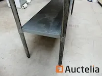 Tafel dubbele roestvrij staal tablet met fronton - afbeelding 4 van  4