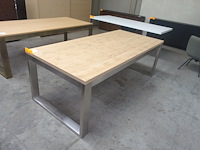 Tafel eik + inox voet - afbeelding 2 van  3