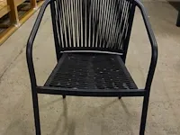 Tafel "keramiek" + 6x stapelbare stoel - afbeelding 3 van  5
