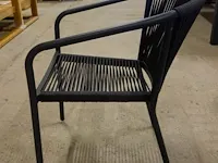Tafel "keramiek" + 6x stapelbare stoel - afbeelding 4 van  5