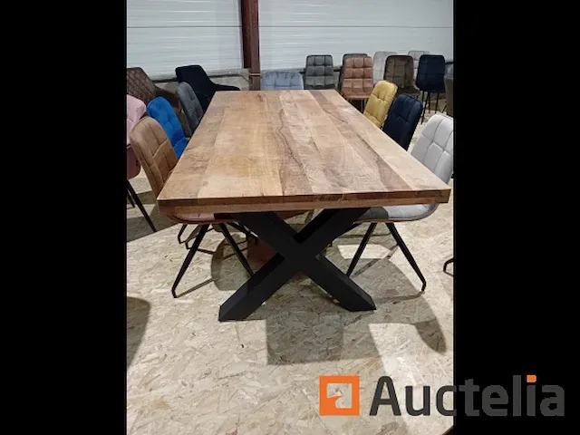 Tafel massieve mangoboom 200cmx100cm nieuw - afbeelding 3 van  6