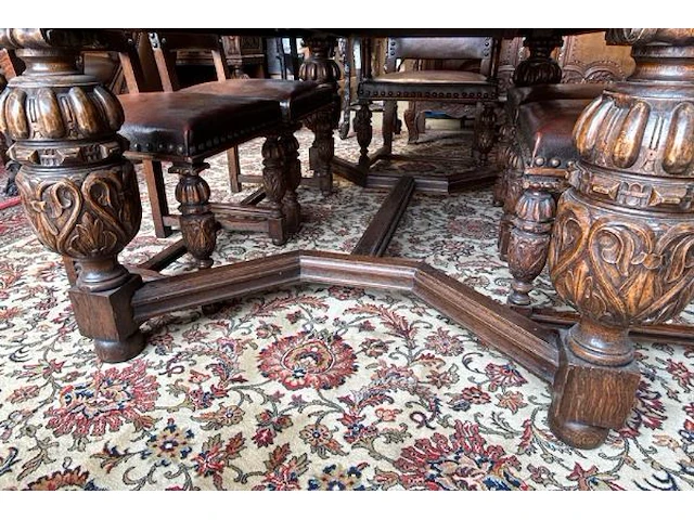 Tafel met 6 stoelen / uitschuifbaar - afbeelding 14 van  20
