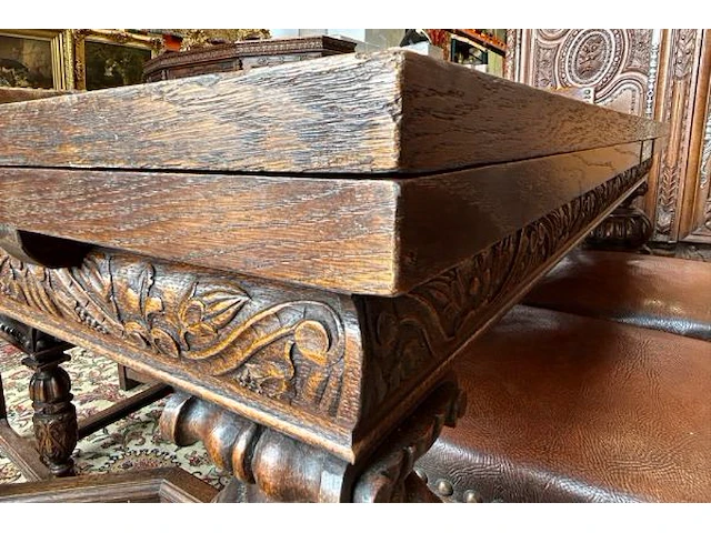 Tafel met 6 stoelen / uitschuifbaar - afbeelding 18 van  20