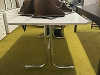 Tafel met chromé onderstel l160xb80xh74 cm - afbeelding 1 van  2