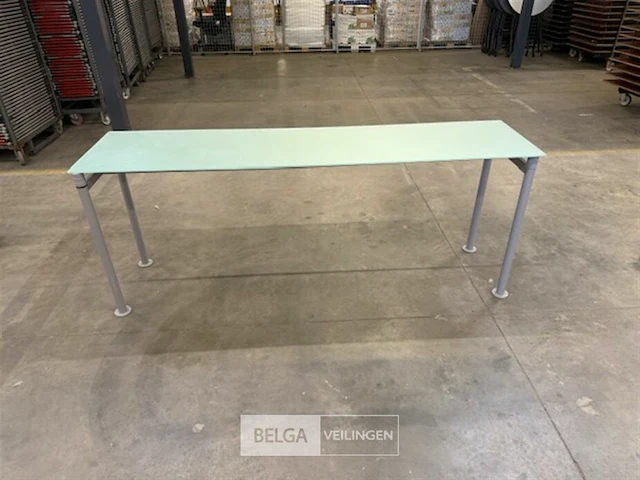 Tafel met melkglas tafelblad - afbeelding 1 van  4
