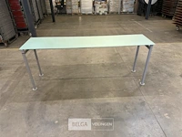 Tafel met melkglas tafelblad - afbeelding 1 van  4