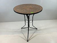Tafel met tegels - metalen voet - afbeelding 1 van  2