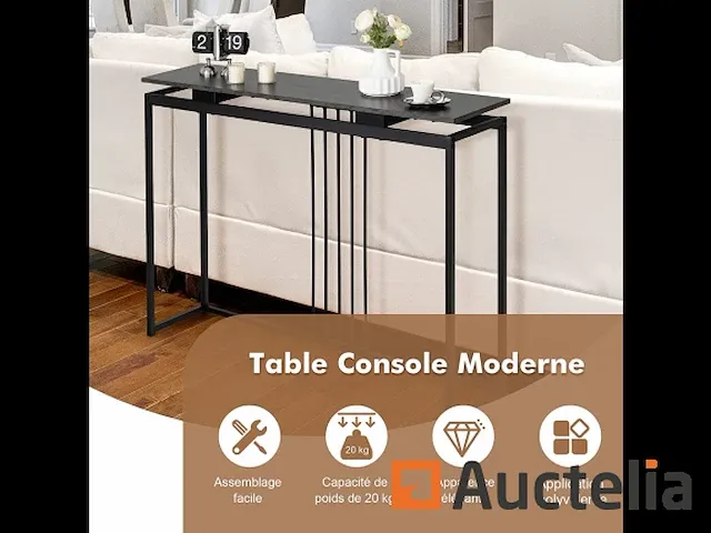 Tafel meubilair zwarte invoerconsole - afbeelding 7 van  9