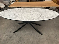Tafel ovaal marmerlook - afbeelding 1 van  1