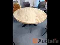 Tafel ronde 150cm nieuw massieve mangoboom - afbeelding 4 van  4