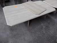 Tafel travertin 117cmx64cm met tussenschot - afbeelding 1 van  2