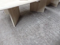 Tafel travertin 117cmx64cm met tussenschot - afbeelding 2 van  2