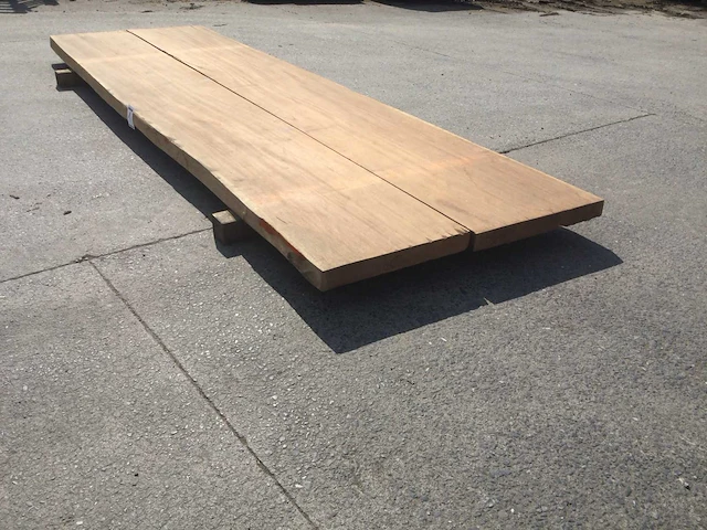 Tafelblad extra breed afselia 4250 x 1340 x 85 mm - afbeelding 1 van  7