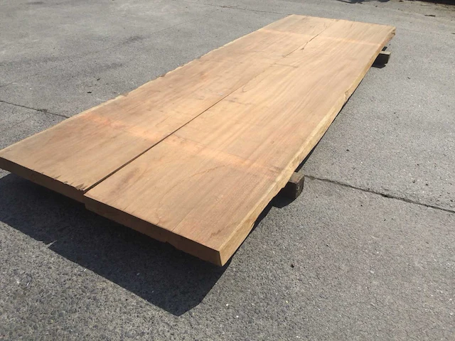 Tafelblad extra breed afselia 4250 x 1340 x 85 mm - afbeelding 3 van  7