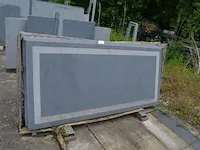 Tafelblad graniet blauw verzoet met design 220x100x3