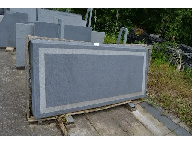 Tafelblad graniet blauw verzoet met design 220x100x3 - afbeelding 1 van  5