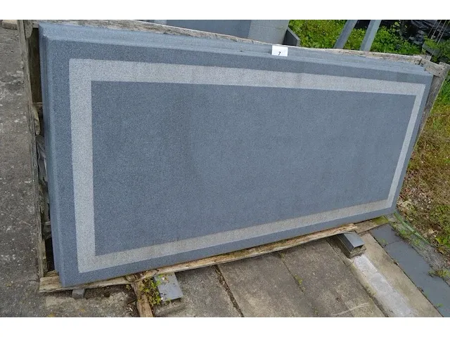 Tafelblad graniet blauw verzoet met design 220x100x3 - afbeelding 5 van  5