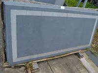 Tafelblad graniet blauw verzoet met design 220x100x3 - afbeelding 5 van  5