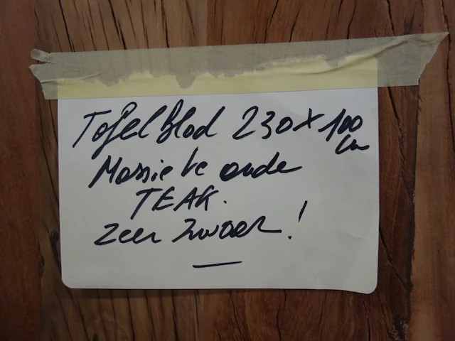 Tafelblad teak oud - afbeelding 2 van  2