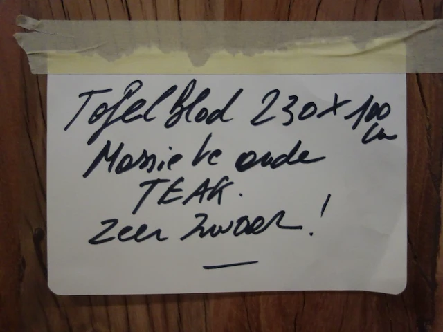 Tafelblad teak oud - afbeelding 2 van  2