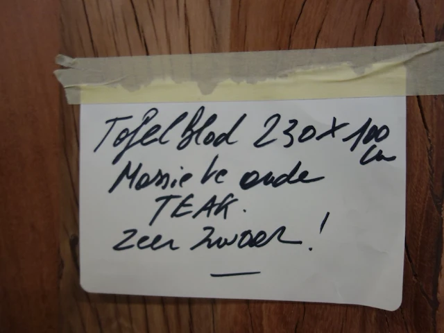 Tafelblad teak oud - afbeelding 2 van  2