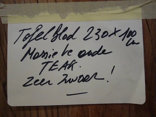 Tafelblad teak oud - afbeelding 2 van  2