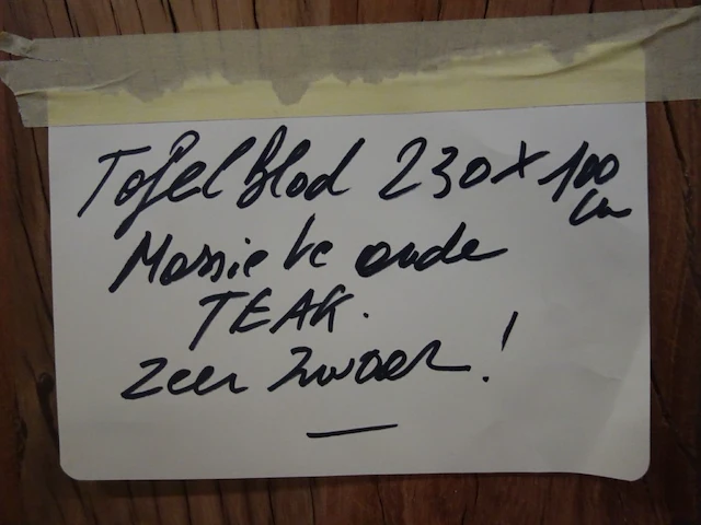 Tafelblad teak oud - afbeelding 2 van  2