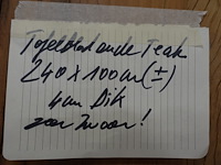 Tafelblad teak - afbeelding 3 van  3