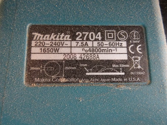 Tafelcirkelzaag makita - afbeelding 6 van  8