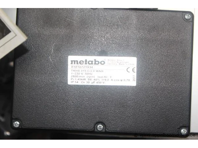 Tafelcirkelzaagmachine metabo, tkhs 315c - afbeelding 3 van  3