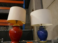 Tafellampen 2 stuks azur