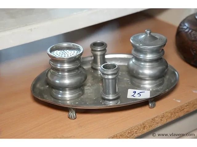 Tafelset in tin - afbeelding 1 van  1