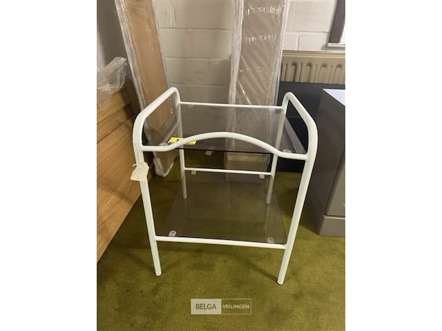 Tafeltje met glas l43xb43xh56 cm - afbeelding 2 van  3