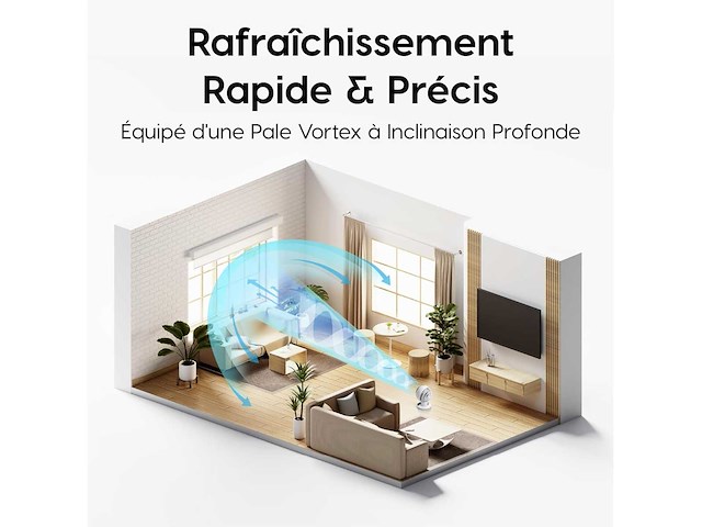 Tafelventilator, 30m², wit - pcf-sc15t - afbeelding 2 van  5