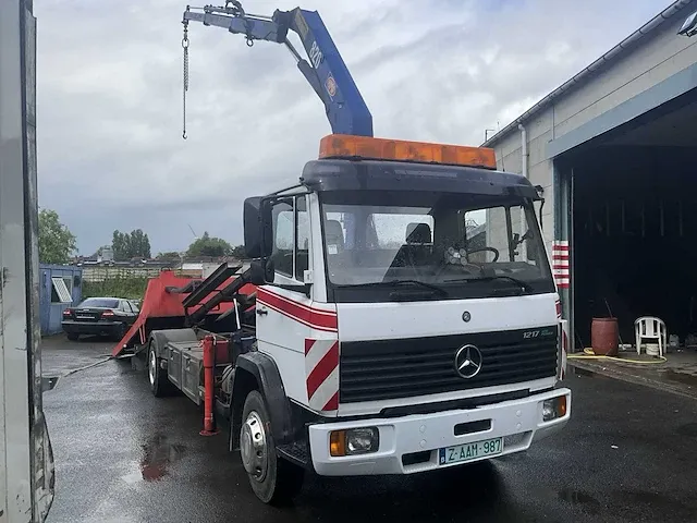 Takelwagen mercedes ecoliner met schuifplateau en laadkraan - 1997 - afbeelding 1 van  35