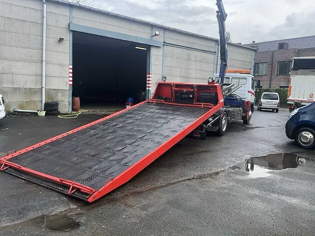 Takelwagen mercedes ecoliner met schuifplateau en laadkraan - 1997 - afbeelding 30 van  35