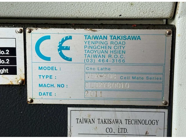 Takisawa nex-908 cnc draaibank - afbeelding 8 van  9