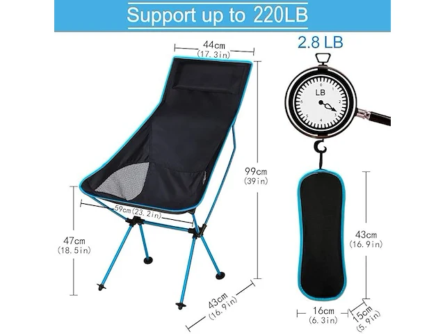 Taope opvouwbare campingstoel - afbeelding 4 van  4