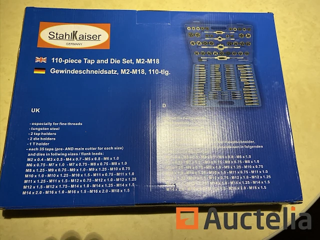 Tap en snij set 110-delig metrisch tungsten staal - afbeelding 1 van  9