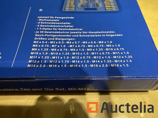 Tap en snij set 110-delig metrisch tungsten staal - afbeelding 8 van  9