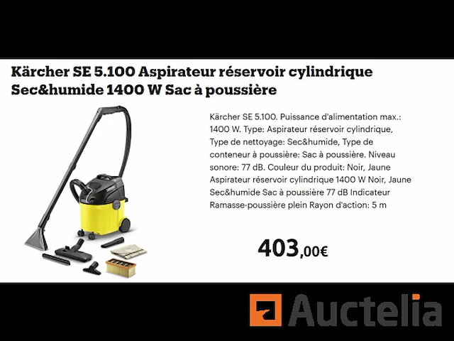 Tapijt- en vloerreiniger karcher se 5.100 - afbeelding 1 van  1