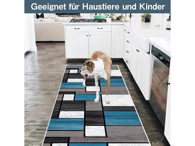 Tapijt 80x120cm blauw - afbeelding 5 van  5