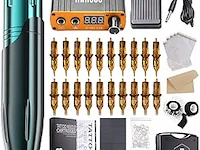 Tattoo rotary pen machine kit blauw - afbeelding 1 van  4