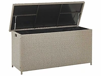 Taupe beige rotan tuindoos 126 x 46 cm - afbeelding 2 van  5