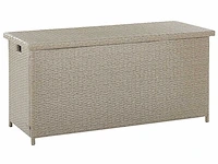 Taupe beige rotan tuindoos 126 x 46 cm - afbeelding 3 van  5