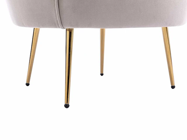 Taupe fluwelen kuip fauteuil van pascal morabito - afbeelding 6 van  7