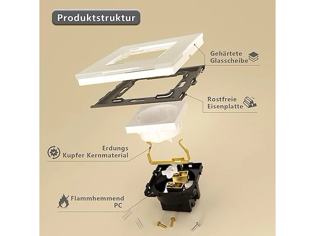 Tawoia schuko stopcontact - afbeelding 2 van  4