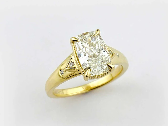 Taylor swift-geïnspireerde 2.04ct in het laboratorium gekweekte diamanten verlovingsring - afbeelding 2 van  9