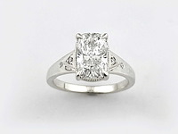 Taylor swift-geïnspireerde 2.10ct in het laboratorium gekweekte diamanten verlovingsring - afbeelding 1 van  9