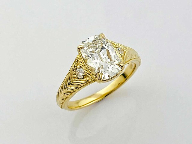 Taylor swift-geïnspireerde 2.14ct in het laboratorium gekweekte diamanten verlovingsring - afbeelding 2 van  11